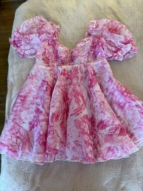 Selkie Pink Et Toile Floral Dress